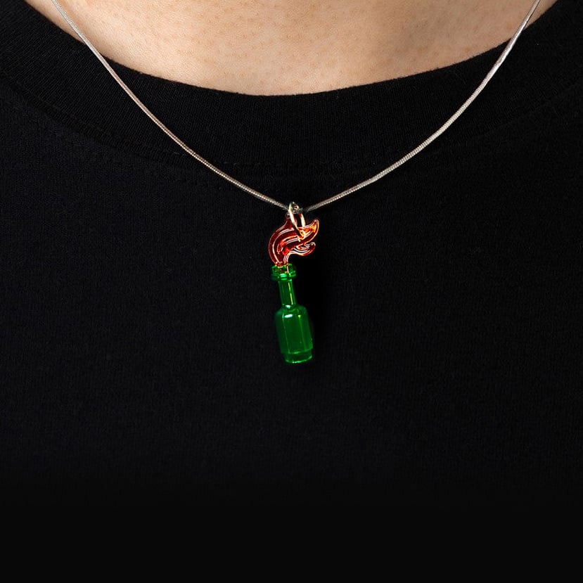Image of 🆕Collier « Cou d’État » — pendentif Molotov Lego