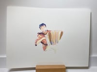 Image 2 of Aquarelle originale "Accordeoniste"