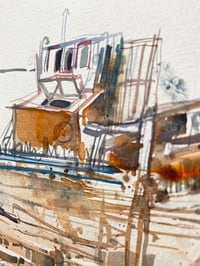 Image 4 of Aquarelle originale "Épave à Camaret-sur-mer"
