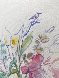Image 4 of Aquarelle originale "Jardin"