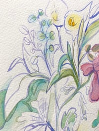 Image 5 of Aquarelle originale "Jardin"