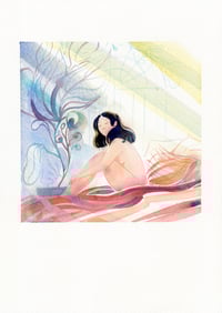 Image 1 of Aquarelle originale A4 "Douceur d'hiver #1"