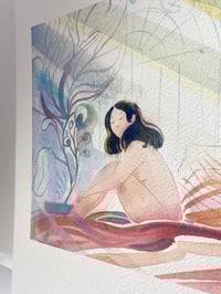 Image 3 of Aquarelle originale A4 "Douceur d'hiver #1"