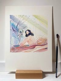 Image 2 of Aquarelle originale A4 "Douceur d'hiver #1"