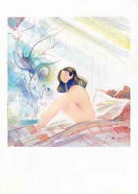 Image 1 of Aquarelle originale A3 "Douceur d'hiver #2"