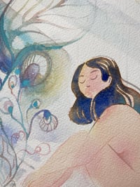 Image 3 of Aquarelle originale A3 "Douceur d'hiver #2"