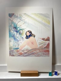 Image 2 of Aquarelle originale A3 "Douceur d'hiver #2"