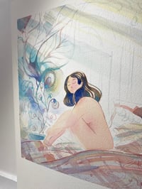 Image 5 of Aquarelle originale A3 "Douceur d'hiver #2"