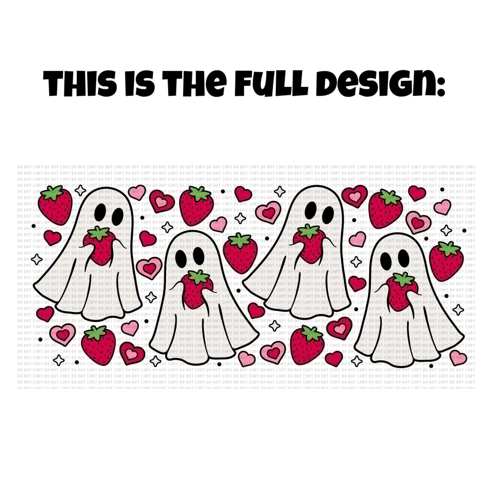 Image of Strawberry Ghosts 17oz Frosted Glass Mug👻🍓
