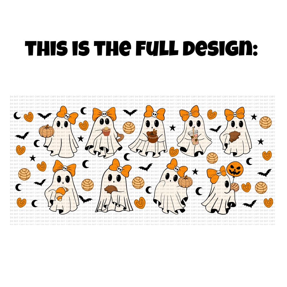 Image of Pan Dulce Ghosts 17oz Frosted Glass Mug👻🧡