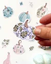Image 3 of Floral pumpkins sticker bundle (16 stickers)