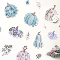 Image 2 of Floral pumpkins sticker bundle (16 stickers)