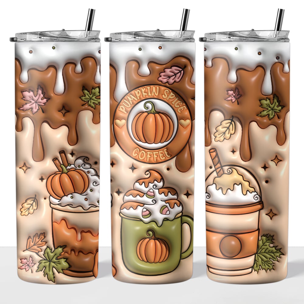 Image of Pumpkin Spice Coffee 20oz Tumbler🎃🧡