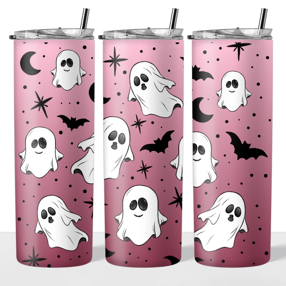 Image of Spooky Ghosts Ombre 20oz Tumbler👻