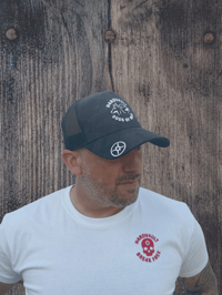 Image 5 of Midnight Camo DOGS OF W4R Trucker Cap