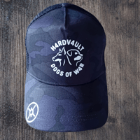 Image 2 of Midnight Camo DOGS OF W4R Trucker Cap