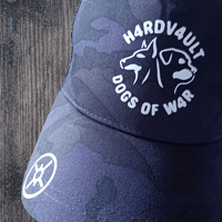 Image 3 of Midnight Camo DOGS OF W4R Trucker Cap