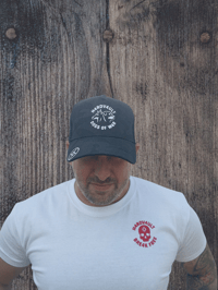 Image 1 of Midnight Camo DOGS OF W4R Trucker Cap