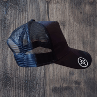 Image 4 of Midnight Camo DOGS OF W4R Trucker Cap