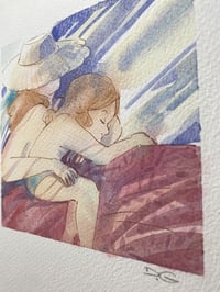 Image 3 of Aquarelle originale "Sieste d'été"