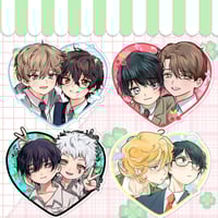 Image 1 of PREORDER Yaoi/BL/Webtoon Couple Heart Stickers