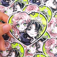 Image 2 of PREORDER Yuri/GL Couple Heart Stickers