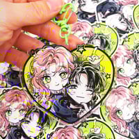 Image 3 of PREORDER Heart Yuri/GL Couple Charms