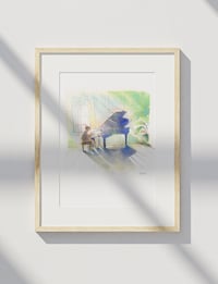 Image 5 of Aquarelle originale "La pianiste"