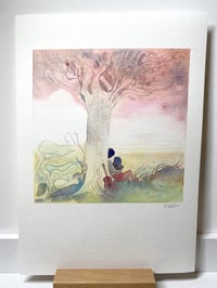 Image 2 of Aquarelle originale "Rêverie"