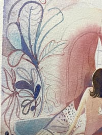 Image 4 of Aquarelle originale "Matin tendresse"