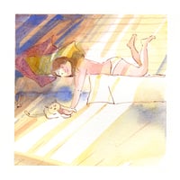 Image 1 of Aquarelle originale "Souvenir d'été"