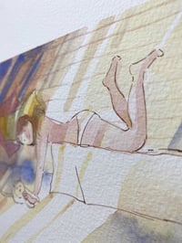 Image 4 of Aquarelle originale "Souvenir d'été"