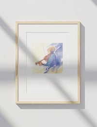 Image 2 of Aquarelle originale "Le violoniste"