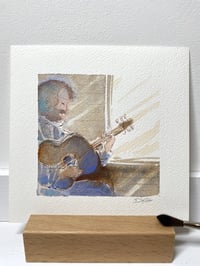 Image 2 of Aquarelle originale "Le guitariste"