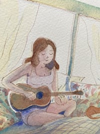 Image 4 of Aquarelle originale "Mélodie d'été"