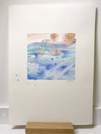 Image 2 of Aquarelle originale "Baignade d'été"