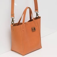 Image 2 of 3-Panel Two-way Tote in vintage tan