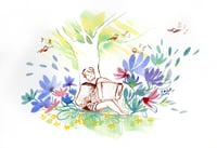 Image 1 of Aquarelle originale "Primavera #1"