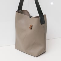 Image 5 of Tube Tote in pebbled warm gray