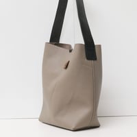 Image 4 of Tube Tote in pebbled warm gray