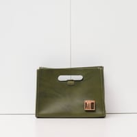 Image 1 of STUDIO LINE medium grab-handle Clutch in olive 