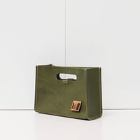 Image 3 of STUDIO LINE medium grab-handle Clutch in olive 