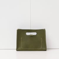 Image 6 of STUDIO LINE medium grab-handle Clutch in olive 