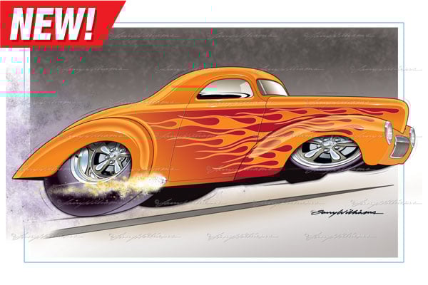 Image of "Fire Flyer" Print: 18 x 12"