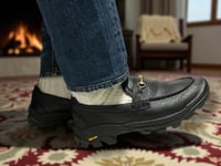 Image 3 of ZDA black leather sneaker loafer made in Slovakia 