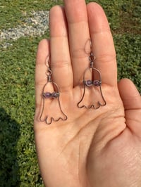 Image 2 of Amethyst Ghost Earrings