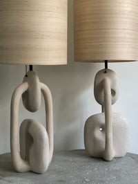 Image 4 of handshaped concrete tablelamps (set of 2) warm white