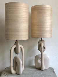 Image 1 of handshaped concrete tablelamps (set of 2) warm white