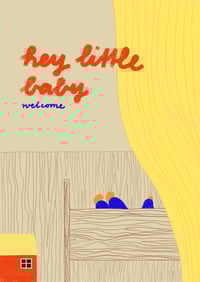 Image 1 of Postkarte - hey little baby welcome