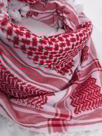 Image 4 of Red Cotton Palestinian Keffiyeh 